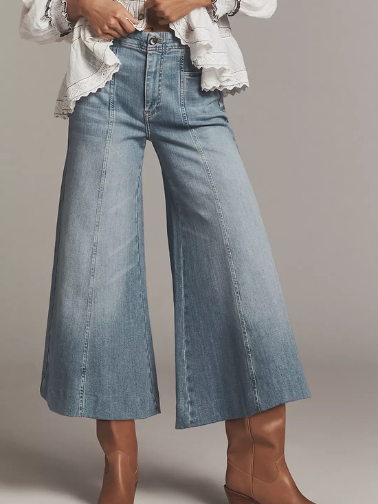 Anthropologie Denim - Anthropologie - Pilcro Mid-Rise Wide-Leg Crop Jeans, SZ 28, NWOT - SO CUTE ON!